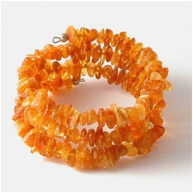 Three rows amber bracelet