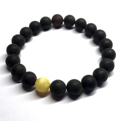 Dark Cherry colour amber bracelet  2