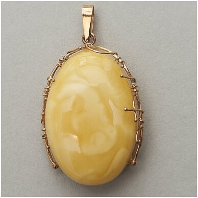 Amber and Gold pendant