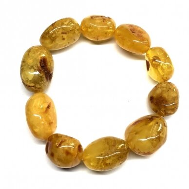 Yellow-brown amber bracelet