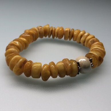 Amber bracelet "Sand"