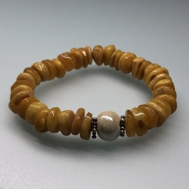 Amber bracelet "Sand" 2