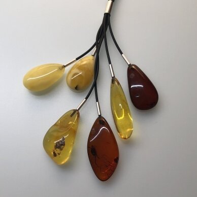 Five string amber pendant 2