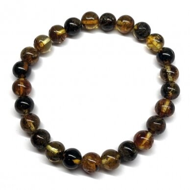 Natural amber beads bracelet