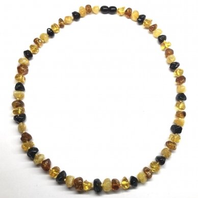 Multicolour amber necklace 2