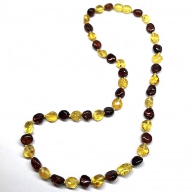 Multicolour amber necklace