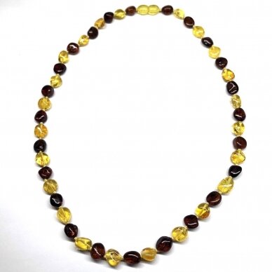 Multicolour amber necklace  2