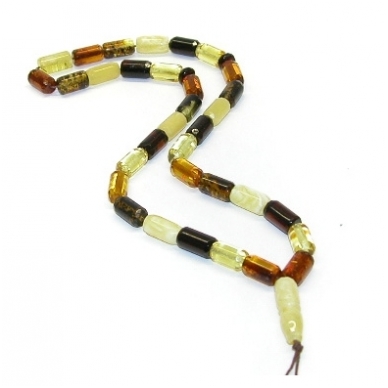 Amber prayer tube beads مسبحة الكهرمان