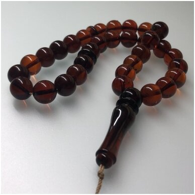 Cherry Amber prayer beads - 33 round beads مسبحة الكهرمان