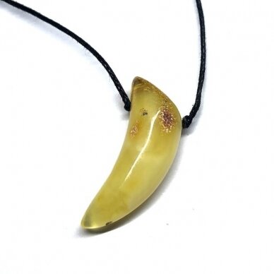 Pendant from yellow amber   "Tooth"