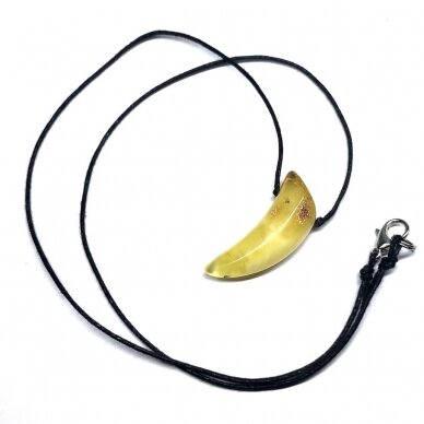 Pendant from yellow amber   "Tooth" 2