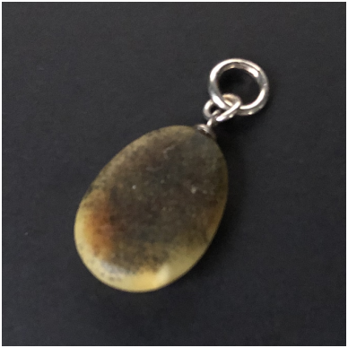 Amber pendant with silver 2
