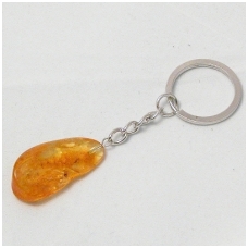 Keyring with amber