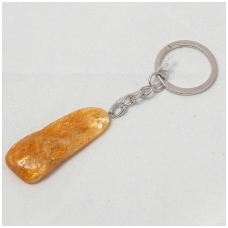 Keyring with amber