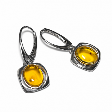 Silver earrings with inclusions Silver earrings with inclusions