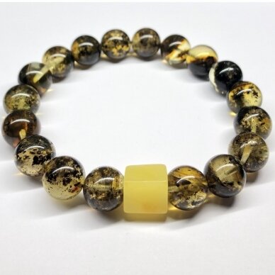 Greenish amber bracelet 2